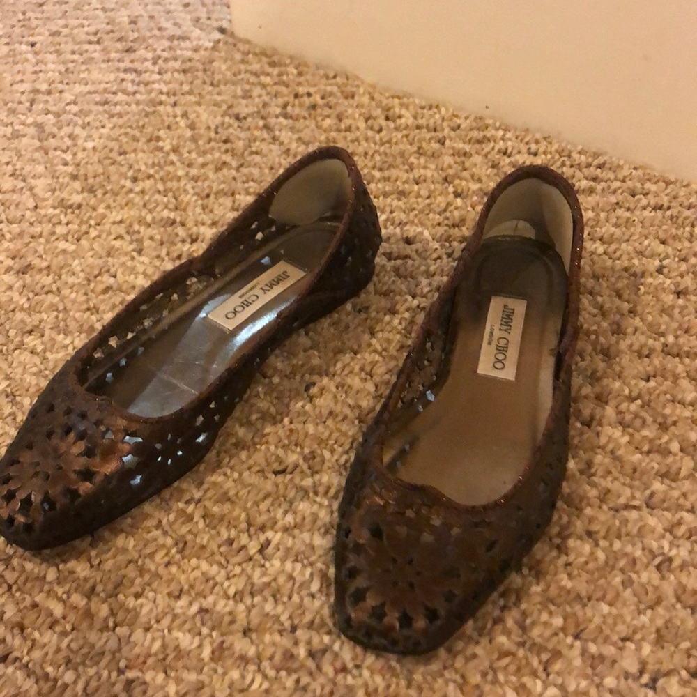 Jimmy Choo leather flats